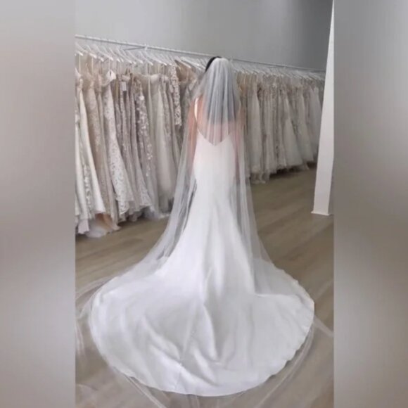 Plain Cathedral Wedding Veil